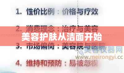 美容护肤从洁面开始