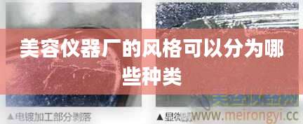 美容仪器厂的风格可以分为哪些种类