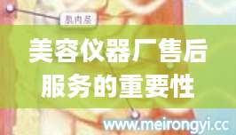 美容仪器厂售后服务的重要性