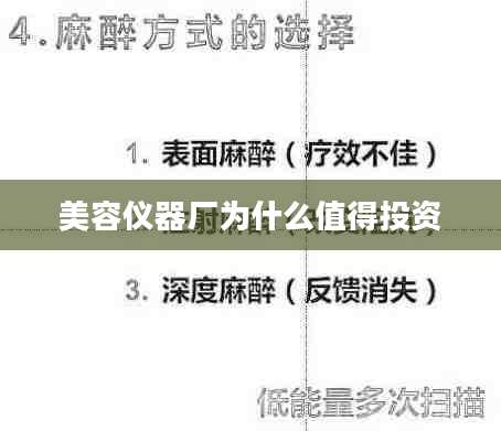 美容仪器厂为什么值得投资