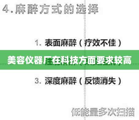 美容仪器厂在科技方面要求较高