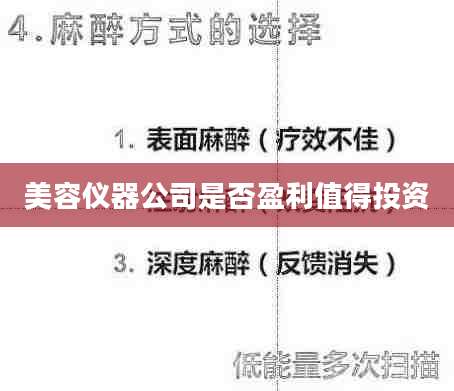 美容仪器公司是否盈利值得投资