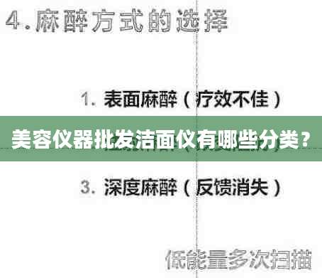 美容仪器批发洁面仪有哪些分类？