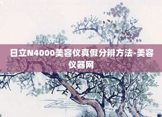 日立N4000美容仪真假分辨方法-美容仪器网