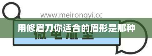 用修眉刀你适合的眉形是那种
