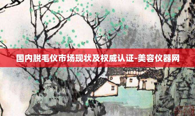 国内脱毛仪市场现状及权威认证-美容仪器网