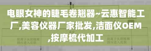 电眼女神的睫毛卷翘器~云惠智能工厂,美容仪器厂家批发,洁面仪OEM,按摩梳代加工