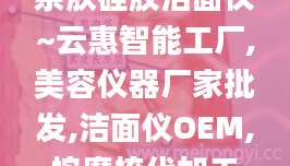 亲肤硅胶洁面仪~云惠智能工厂,美容仪器厂家批发,洁面仪OEM,按摩梳代加工