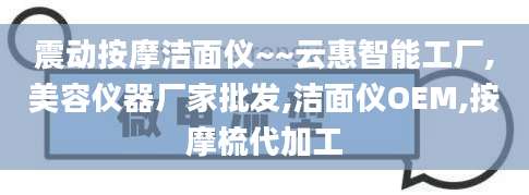 震动按摩洁面仪~~云惠智能工厂,美容仪器厂家批发,洁面仪OEM,按摩梳代加工
