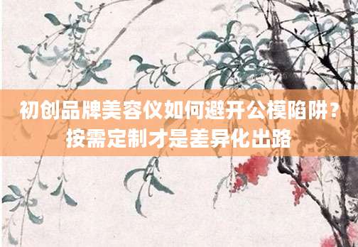 初创品牌美容仪如何避开公模陷阱?按需定制才是差异化出路